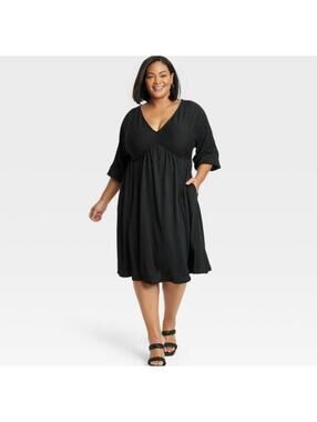 #77 AVA & VIV BLACK DRESS SZ. 3X NWT